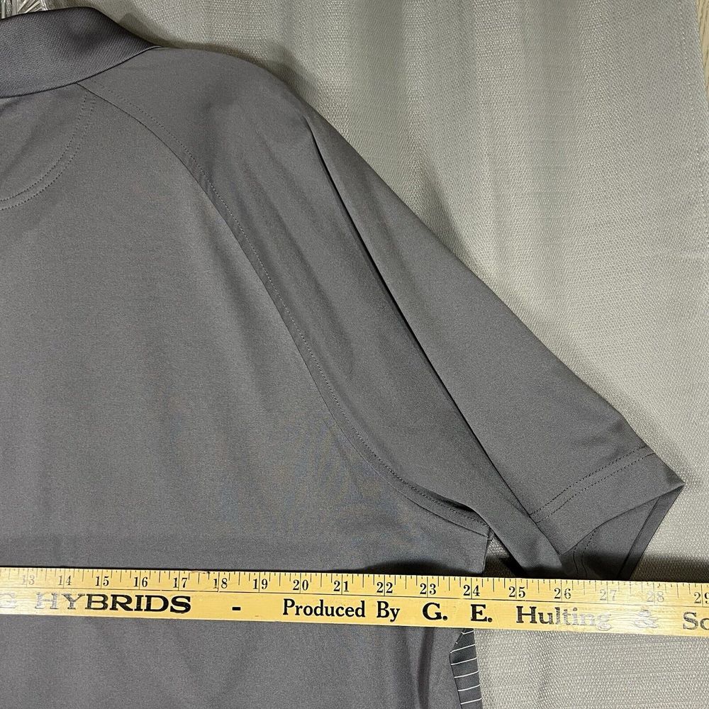 St. Louis Cardinals Golf Polo Shirt Mens XL Gray Stripe Cutter Buck CB Dry Tec - Picture 7 of 8